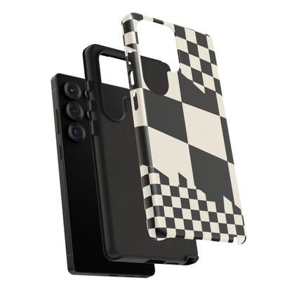 Check Shift Samsung Galaxy Tough Case | Black & White Checkerboard