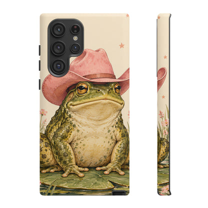 Cowboy Frog Samsung Galaxy Tough Case | Pink Hat Bullfrog