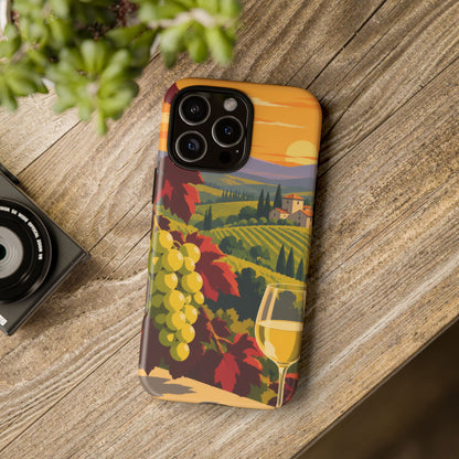 Wine & Grapes — Golden Vintage iPhone Tough Case | wine grapes