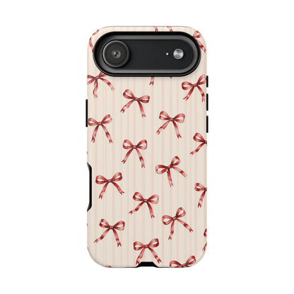 Red Bow iPhone Tough Case | Ribbon Waltz