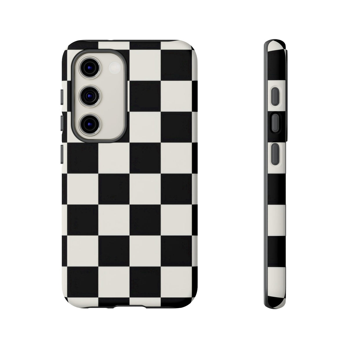 Classic Check Samsung Galaxy Tough Case | Black & White Checkerboard