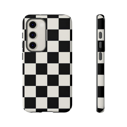 Classic Check Samsung Galaxy Tough Case | Black & White Checkerboard