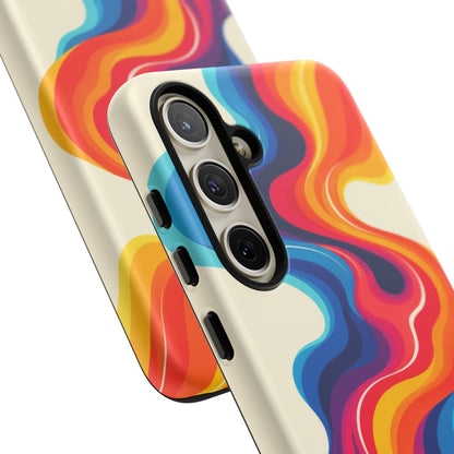 Chromatic Current Samsung Galaxy Tough Case | retro waves