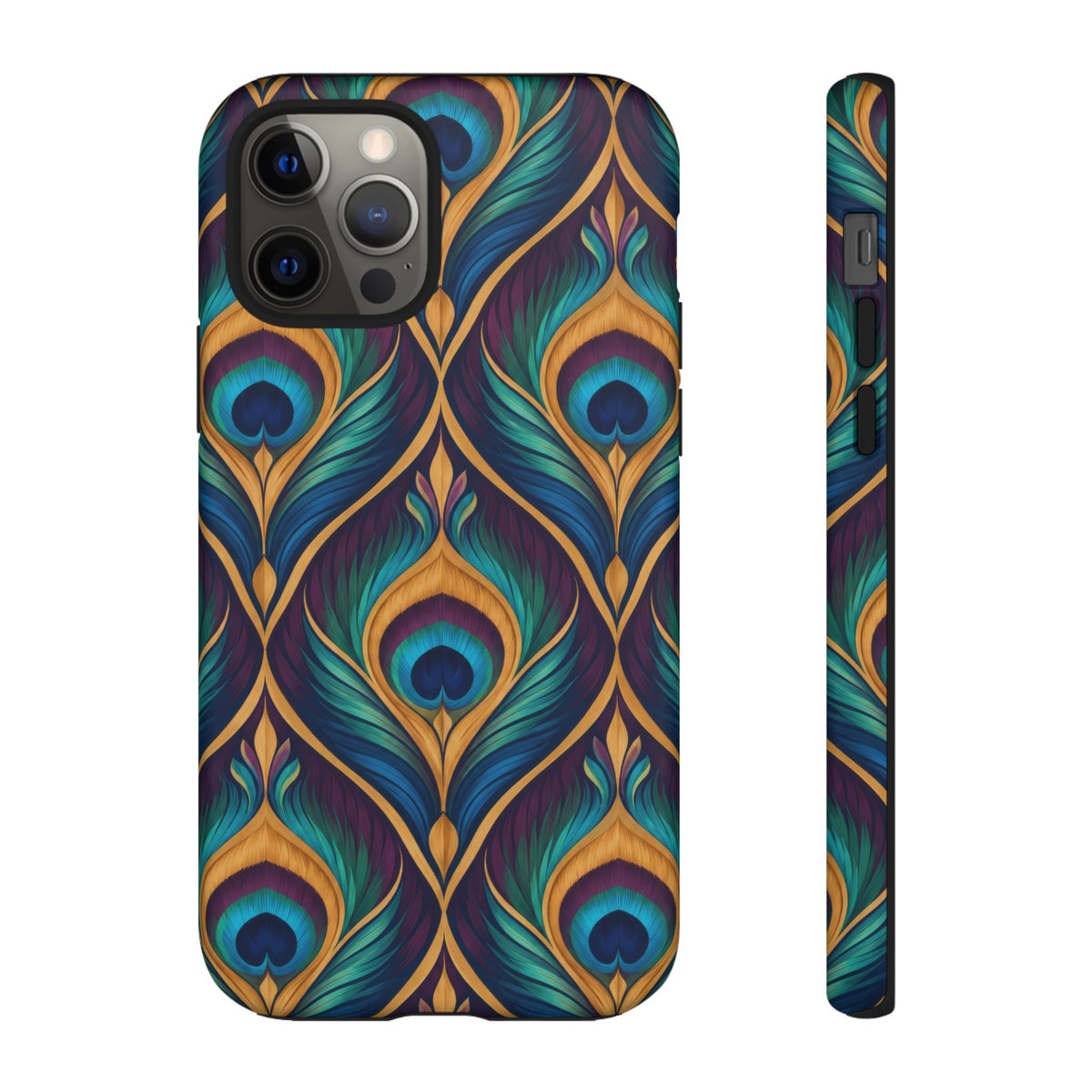 Peacock Nocturne iPhone Tough Case | art deco