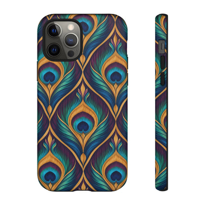 Peacock Nocturne iPhone Tough Case | art deco