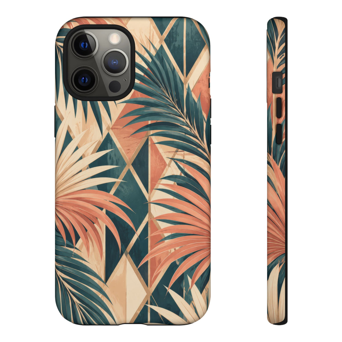 Coral Palm Pavilion iPhone Tough Case | art deco