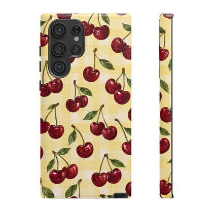 Cherry Gingham Samsung Galaxy Tough Case | Cherry Picnic