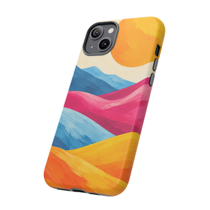 Golden Drift iPhone Tough Case | colorful hills