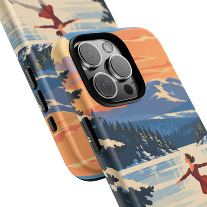 Lake Placid Skater — Winter Glide iPhone Tough Case