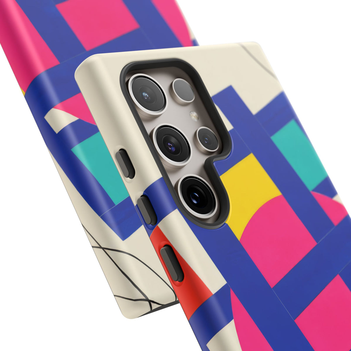 Chromatic Mischief Samsung Galaxy Tough Case | Geometric Color Block Art