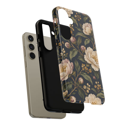 Dark Floral Samsung Galaxy Tough Case | Midnight Camellia