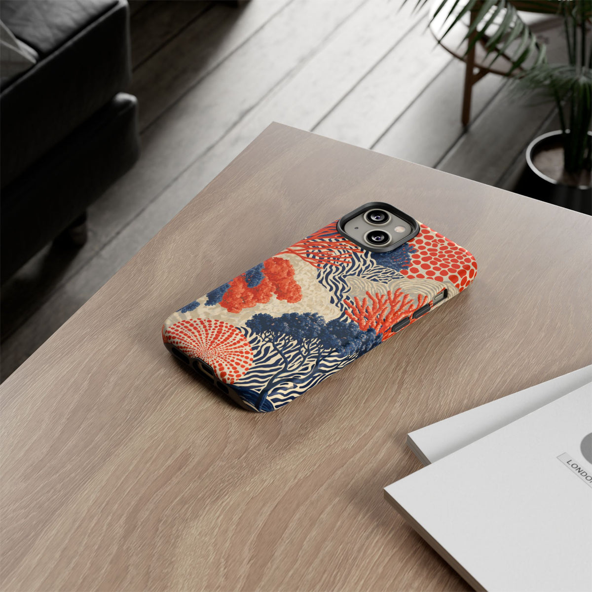 Coral Current iPhone Tough Phone Case