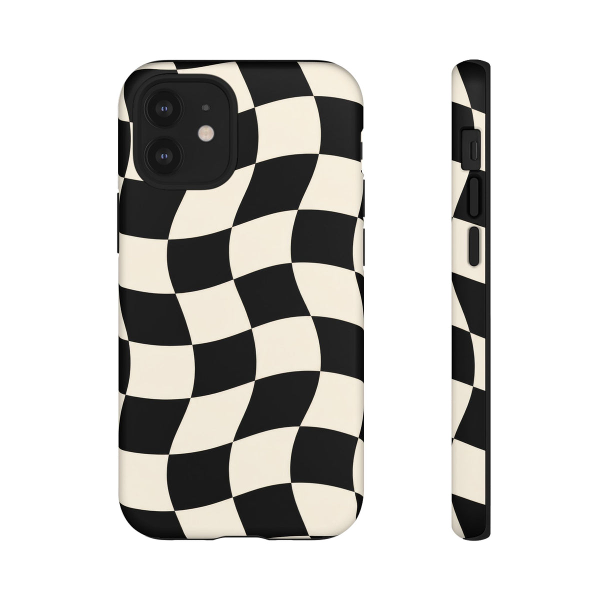 Liquid Check iPhone Tough Case | Wavy Checkerboard