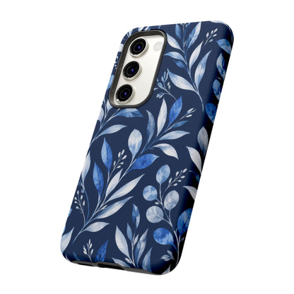 Blue Hour Botanical Samsung Galaxy Tough Case | Blue Botanical Leaf Pattern