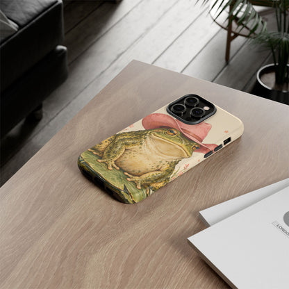 Cowboy Frog iPhone Tough Case | Pink Hat Bullfrog