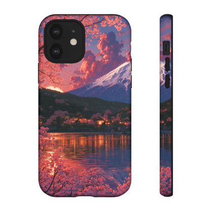 Sakura Lakeside Village iPhone Tough Phone Case