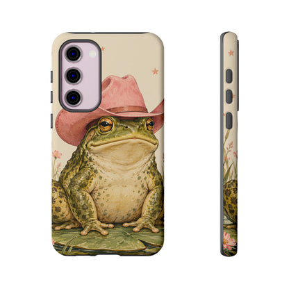 Cowboy Frog Samsung Galaxy Tough Case | Pink Hat Bullfrog