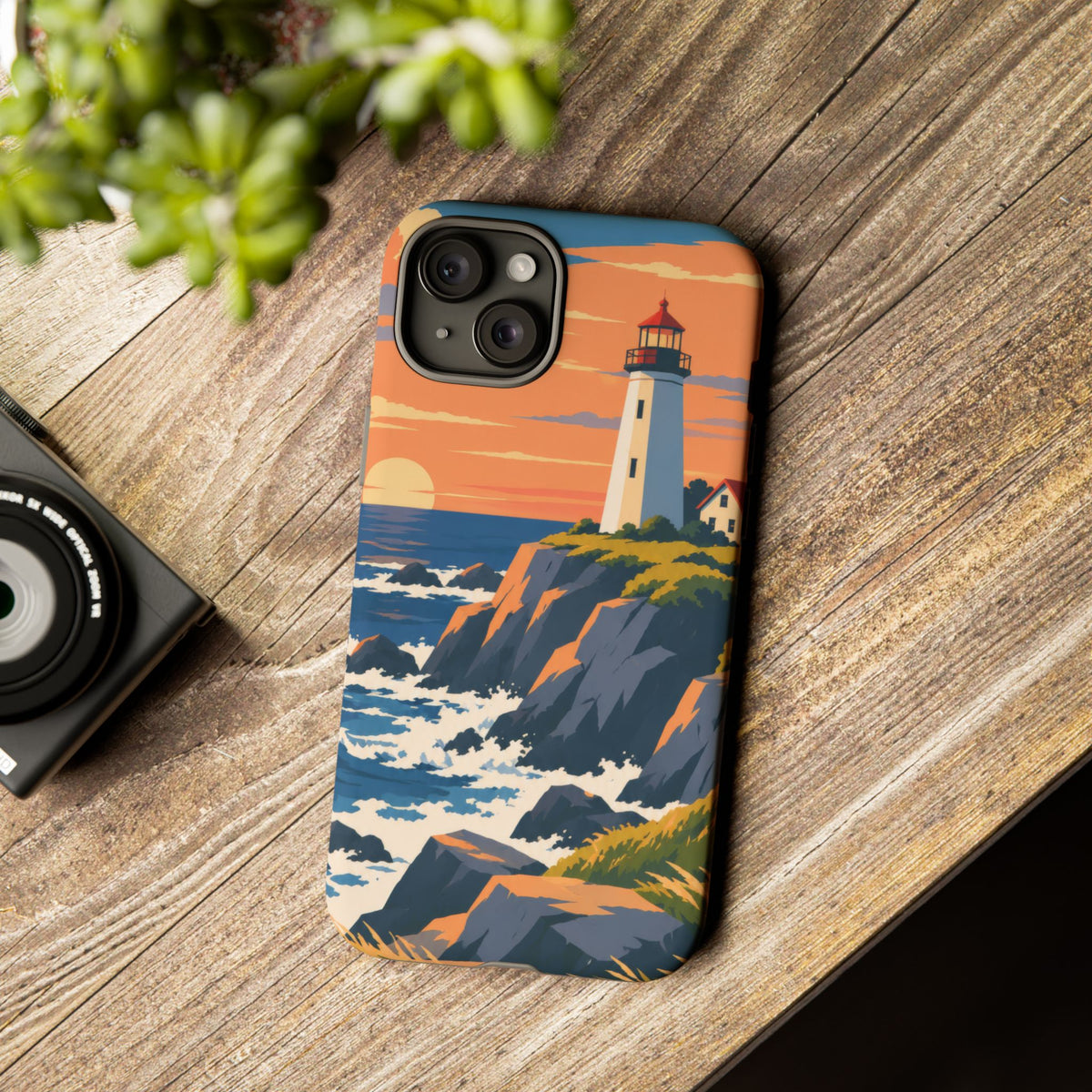 Lighthouse — Atlantic Beacon iPhone Tough Case