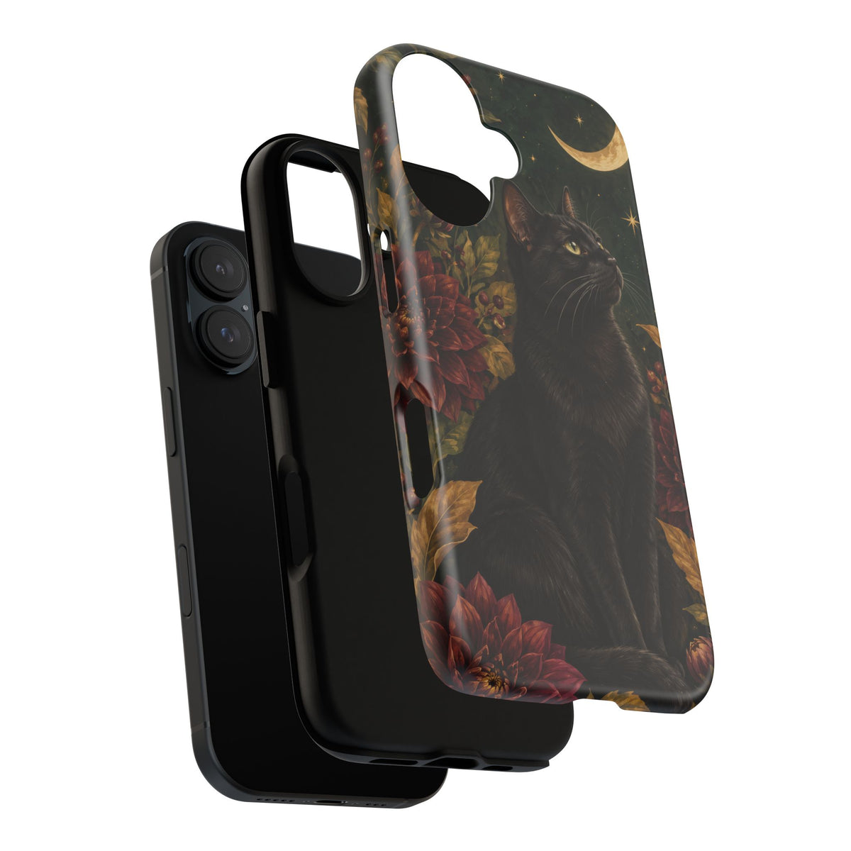 Midnight Familiar iPhone Tough Case | black cat