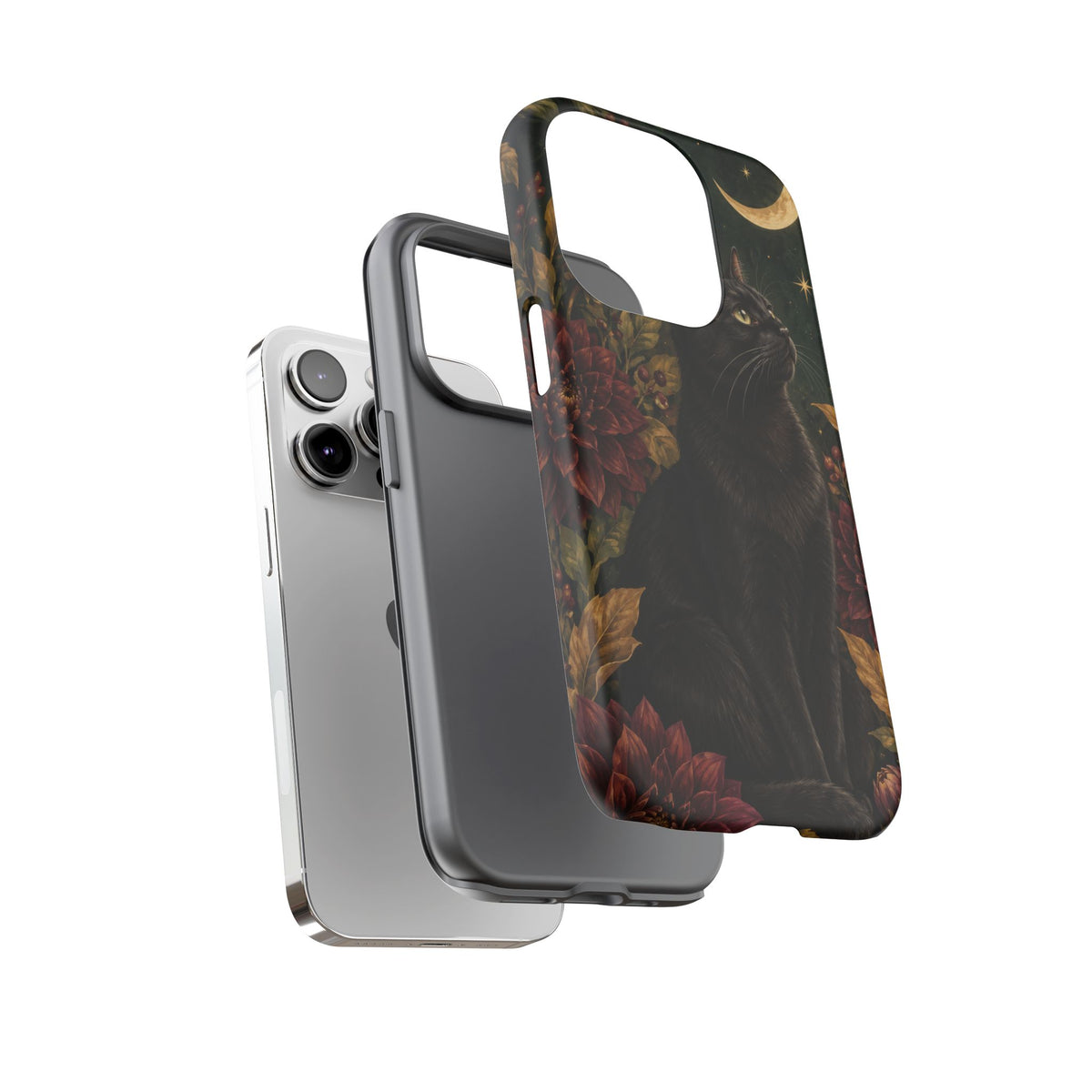 Midnight Familiar iPhone Tough Case | black cat