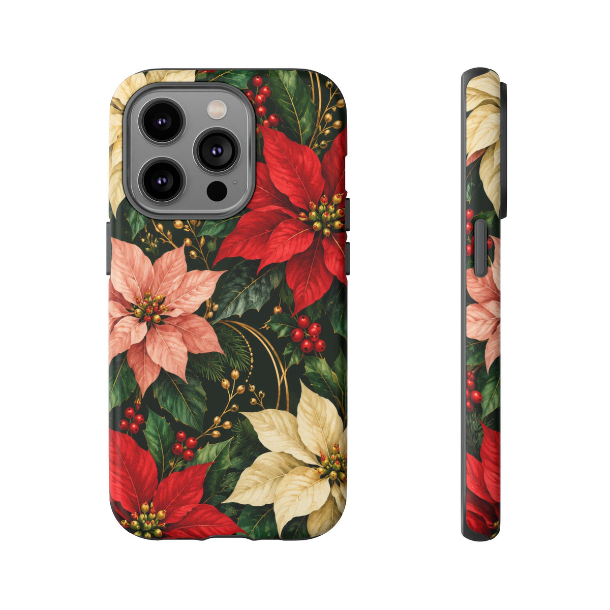Noel in Bloom iPhone Tough Case | poinsettia