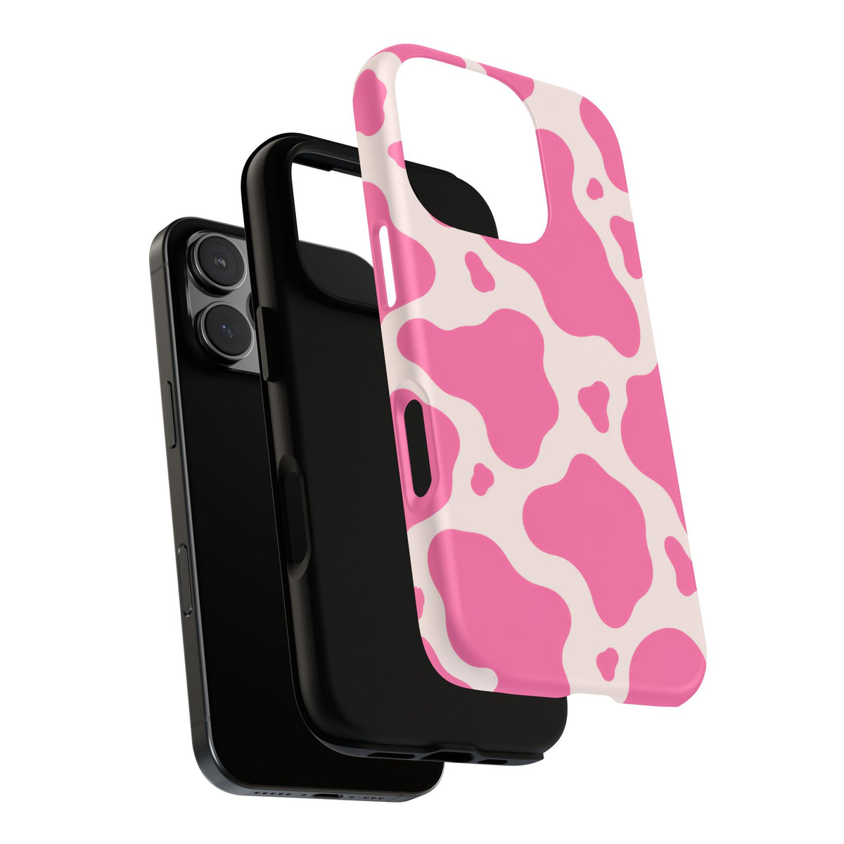 Strawberry Milk iPhone Tough Case | Pink Cow Print