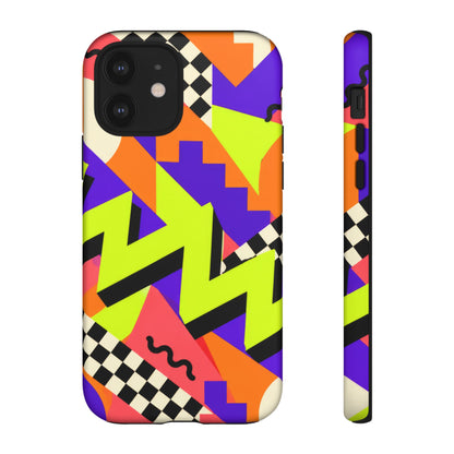 Acid Arcade iPhone Tough Case | Bright Retro Geometry