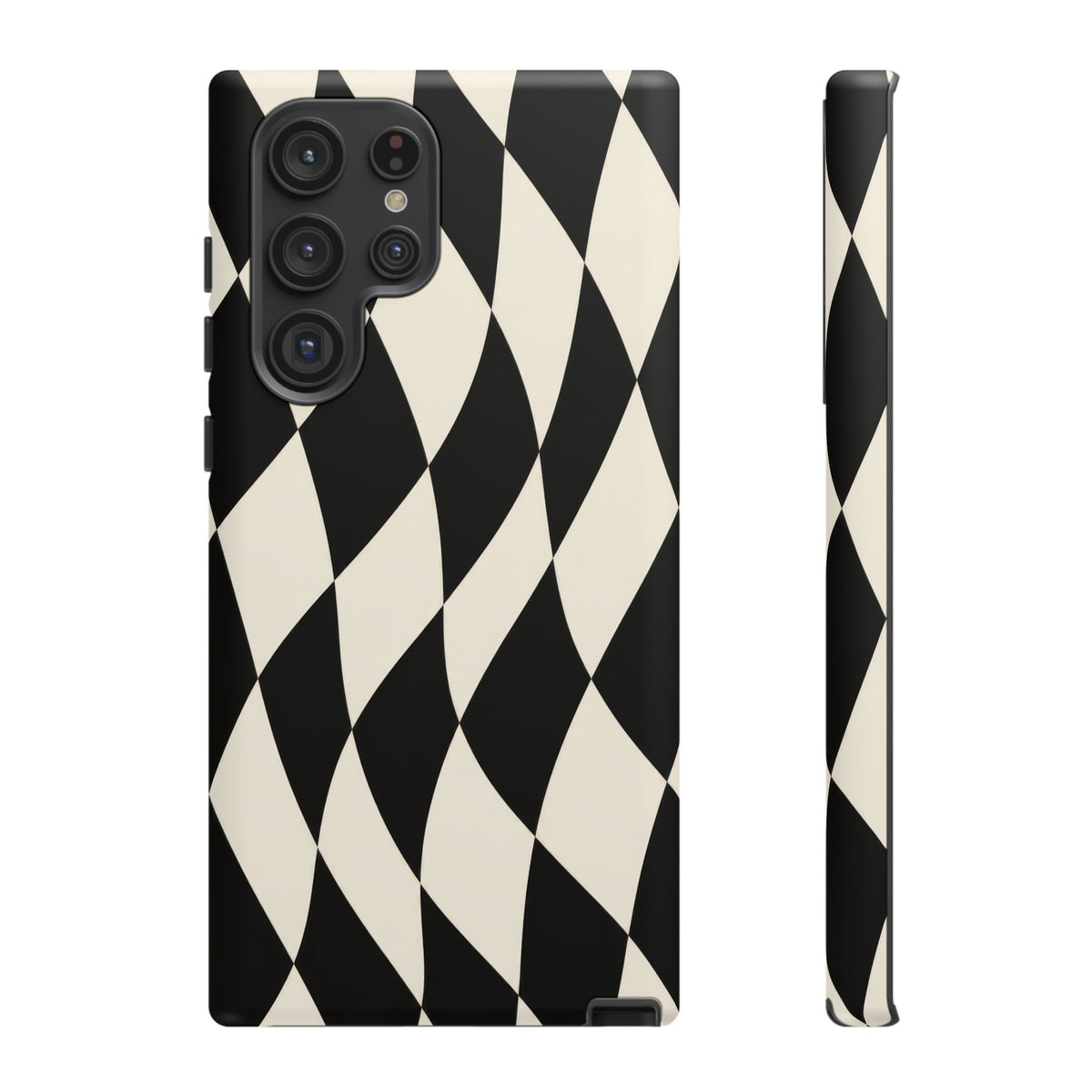 Harlequin Sway Samsung Galaxy Tough Case | Black & White Harlequin