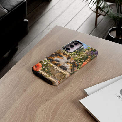 Garden Nap Samsung Galaxy Tough Case | calico cat