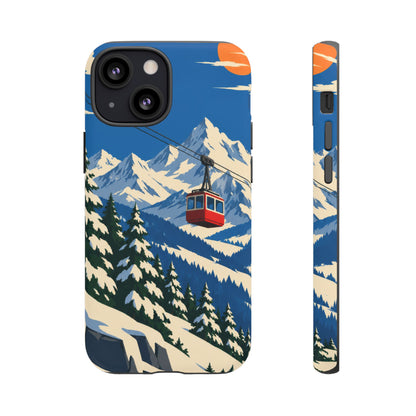 Swiss Skiing — Lift to the Sky iPhone Tough Case