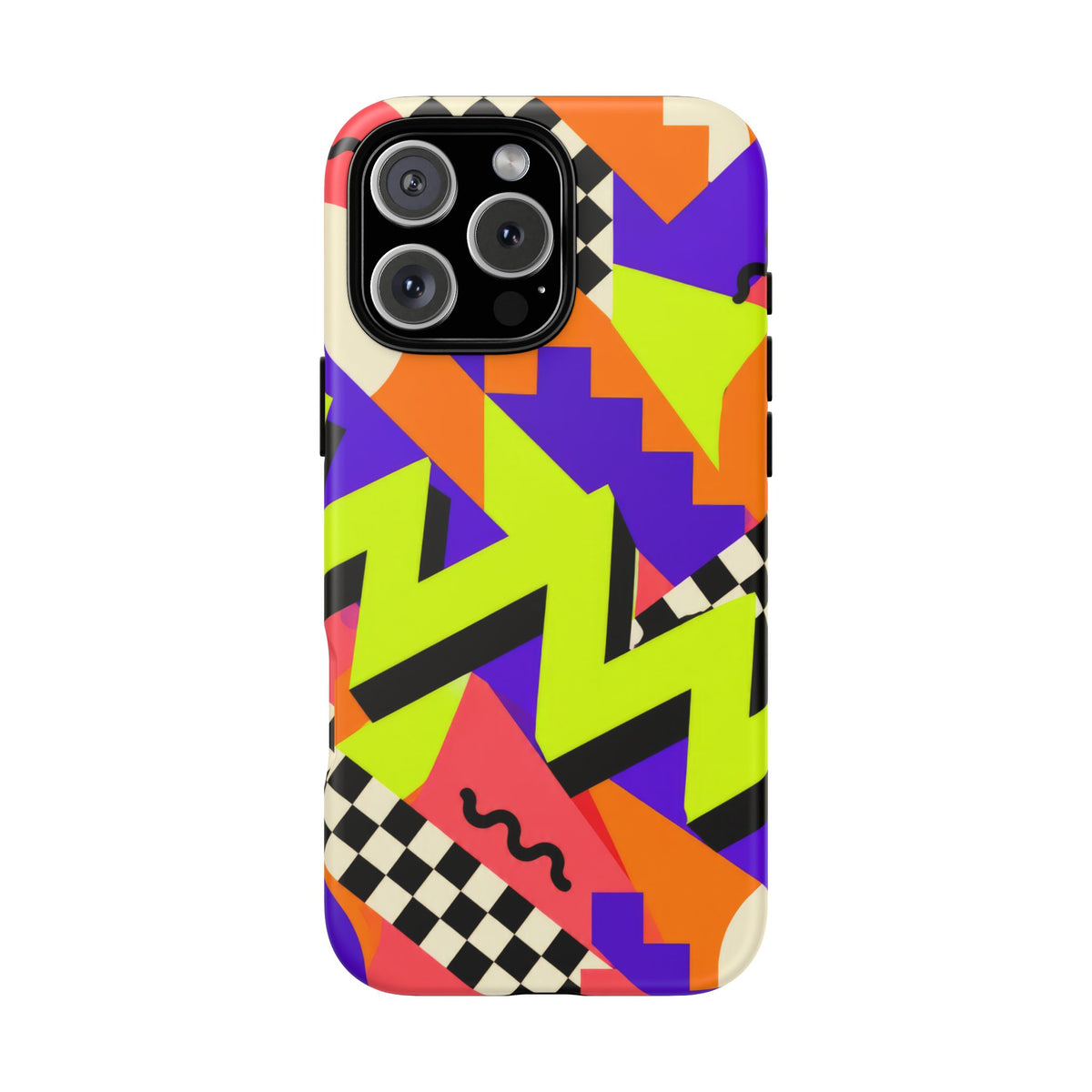 Acid Arcade iPhone Tough Case | Bright Retro Geometry