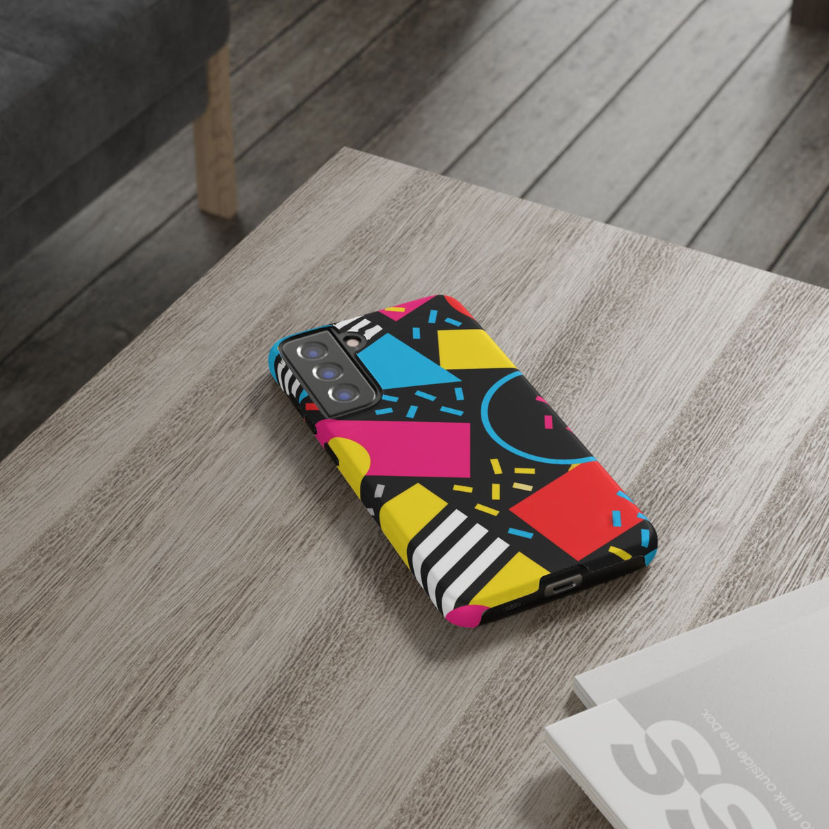 Midnight Confetti Samsung Galaxy Tough Case | Bright Abstract on Black