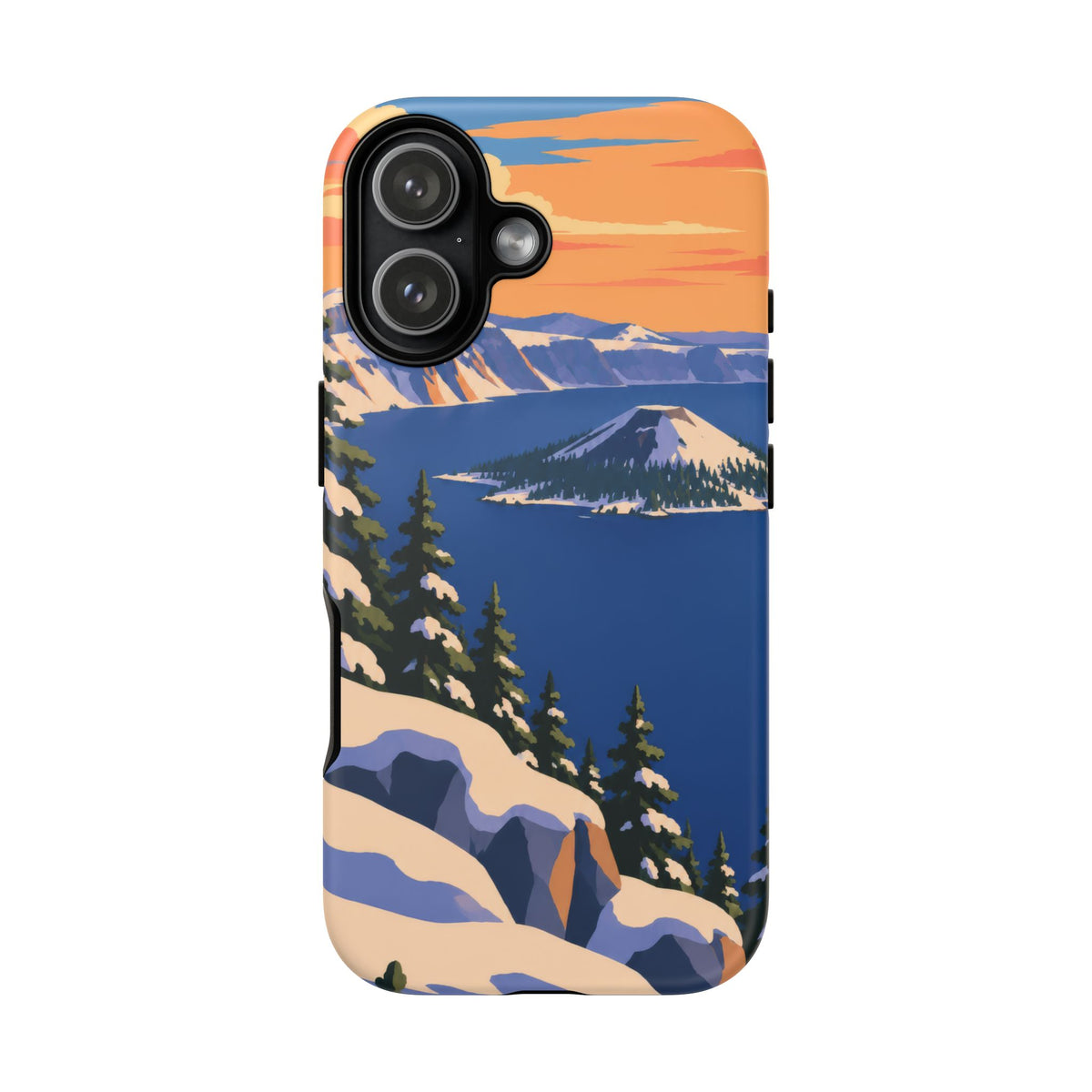 Crater Lake — Winter Caldera iPhone Tough Case