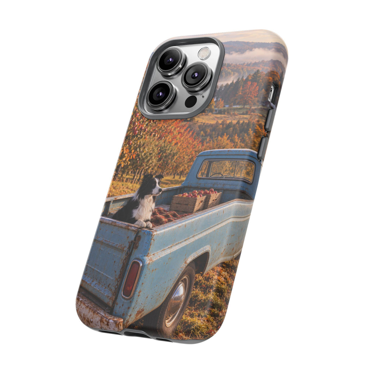 Blue Truck October iPhone Tough Case | border collie
