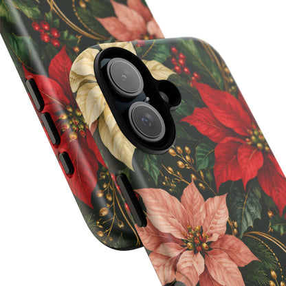 Noel in Bloom iPhone Tough Case | poinsettia