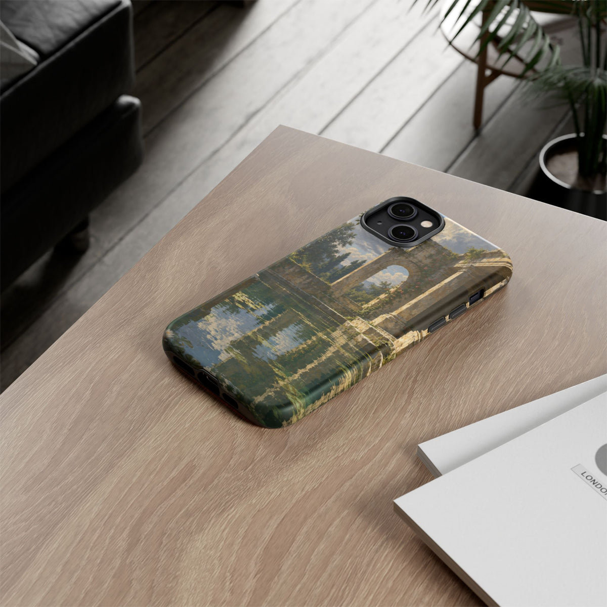 The Flooded Court iPhone Tough Case | Ancient Garden Landscape