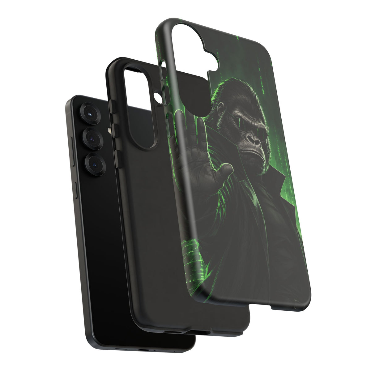 Cyberpunk Gorilla Samsung Galaxy Tough Case | Neon Code Silverback