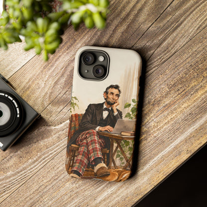 Abe from Home iPhone Tough Case | lincoln work from home