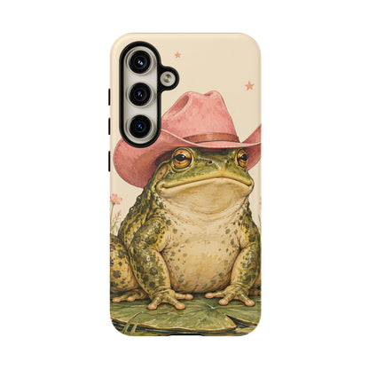 Cowboy Frog Samsung Galaxy Tough Case | Pink Hat Bullfrog
