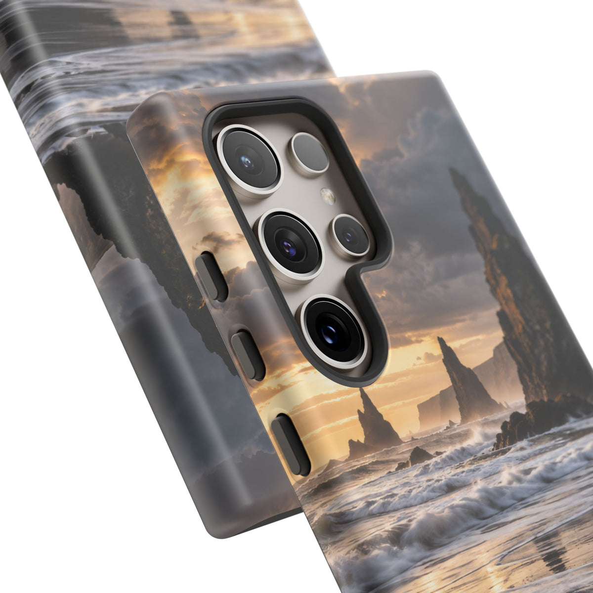 Black Sand and Silver Samsung Galaxy Tough Case | black sand beach