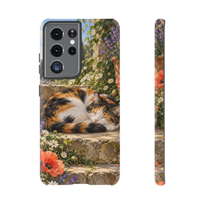 Garden Nap Samsung Galaxy Tough Case | calico cat