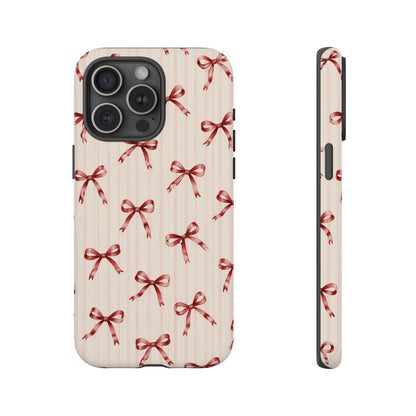 Red Bow iPhone Tough Case | Ribbon Waltz