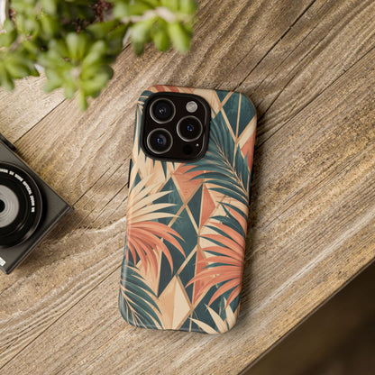 Coral Palm Pavilion iPhone Tough Case | art deco