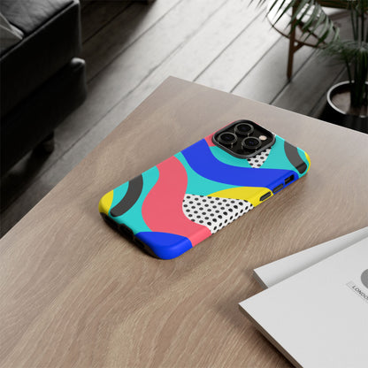Poolside Pop iPhone Tough Case | Wavy Color Block