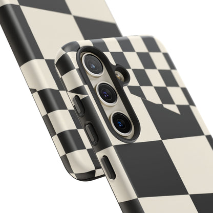 Check Shift Samsung Galaxy Tough Case | Black & White Checkerboard