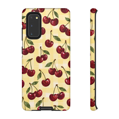 Cherry Gingham Samsung Galaxy Tough Case | Cherry Picnic