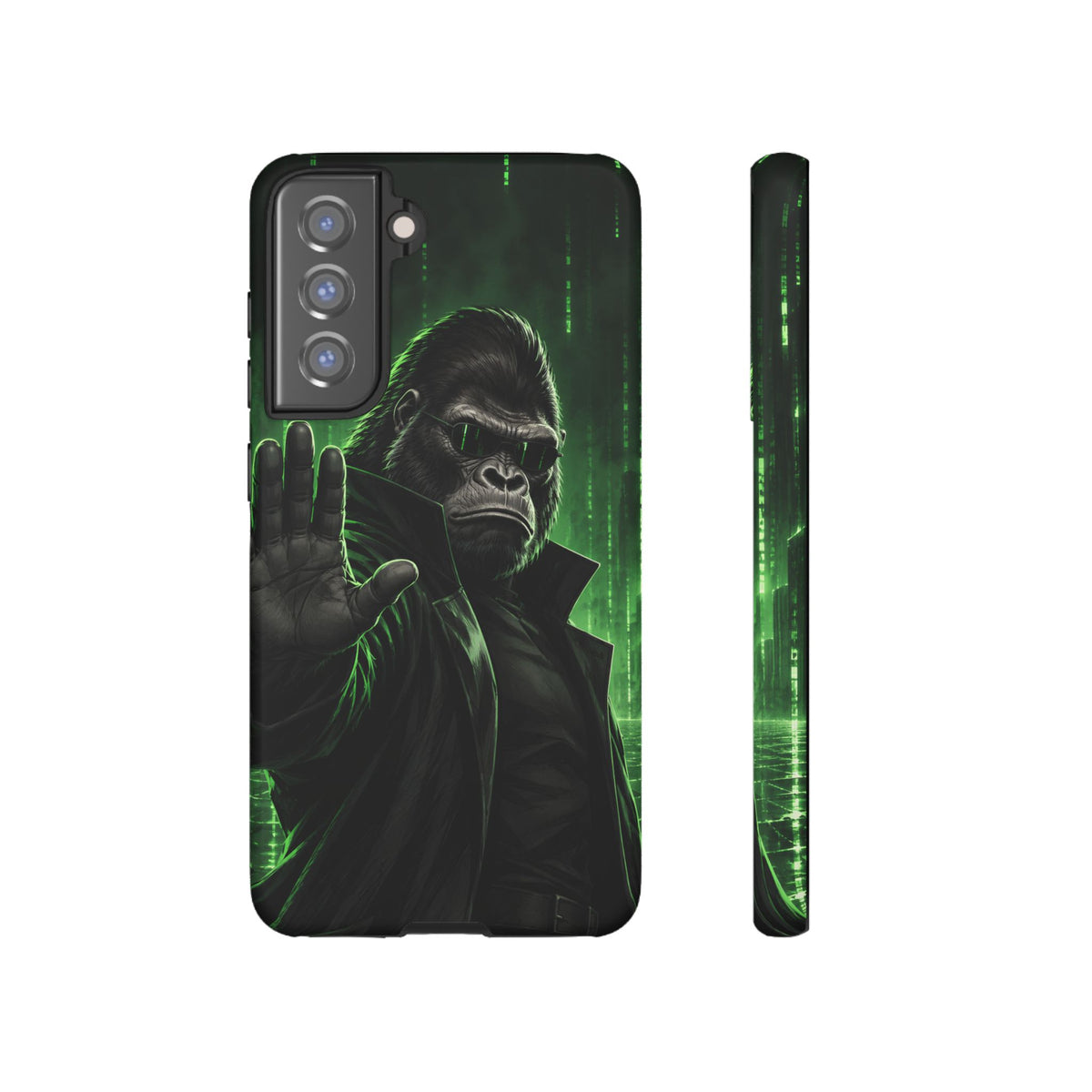 Cyberpunk Gorilla Samsung Galaxy Tough Case | Neon Code Silverback
