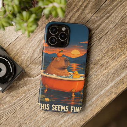 Minor Inconvenience iPhone Tough Case | funny capybara