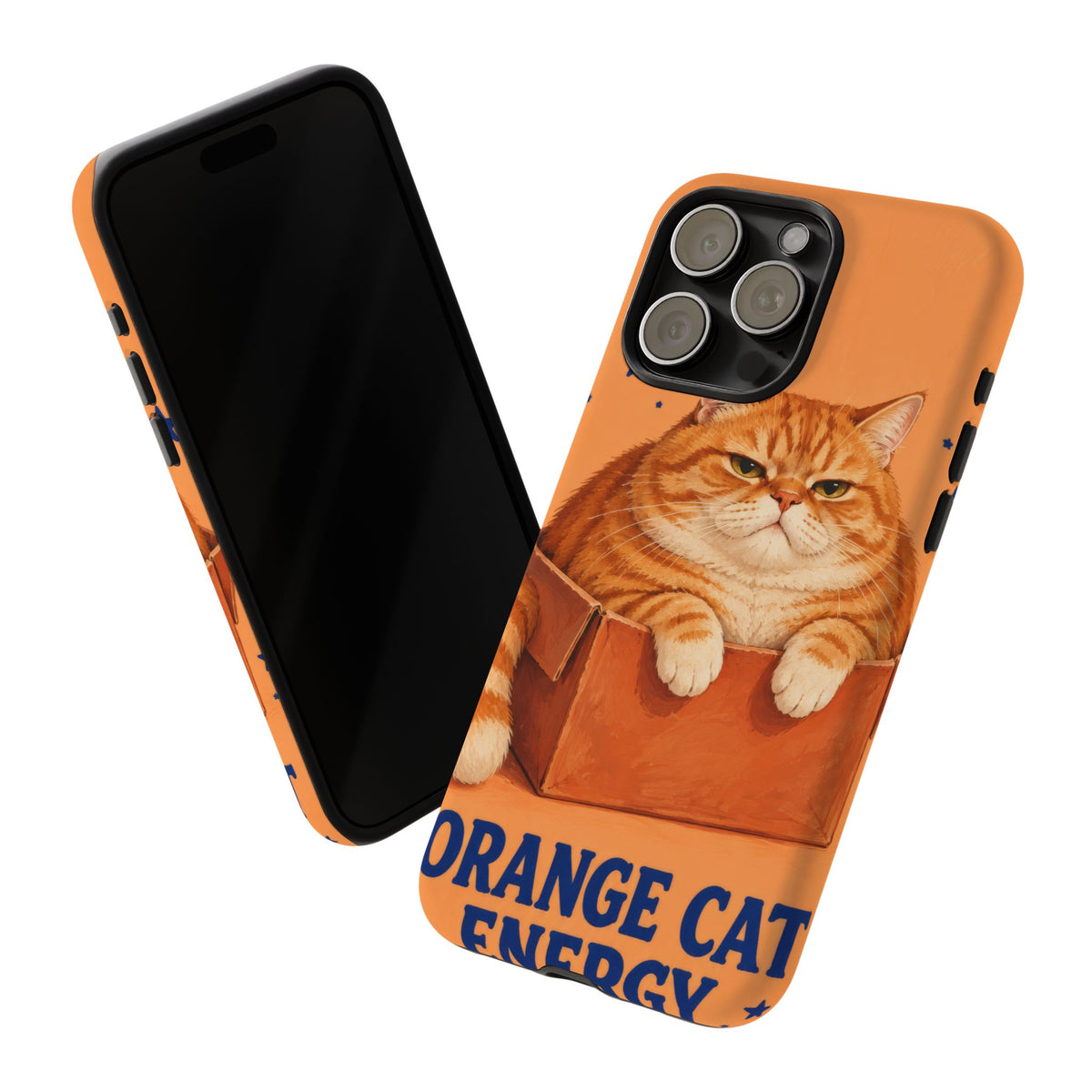 Orange Cat Energy iPhone Tough Case