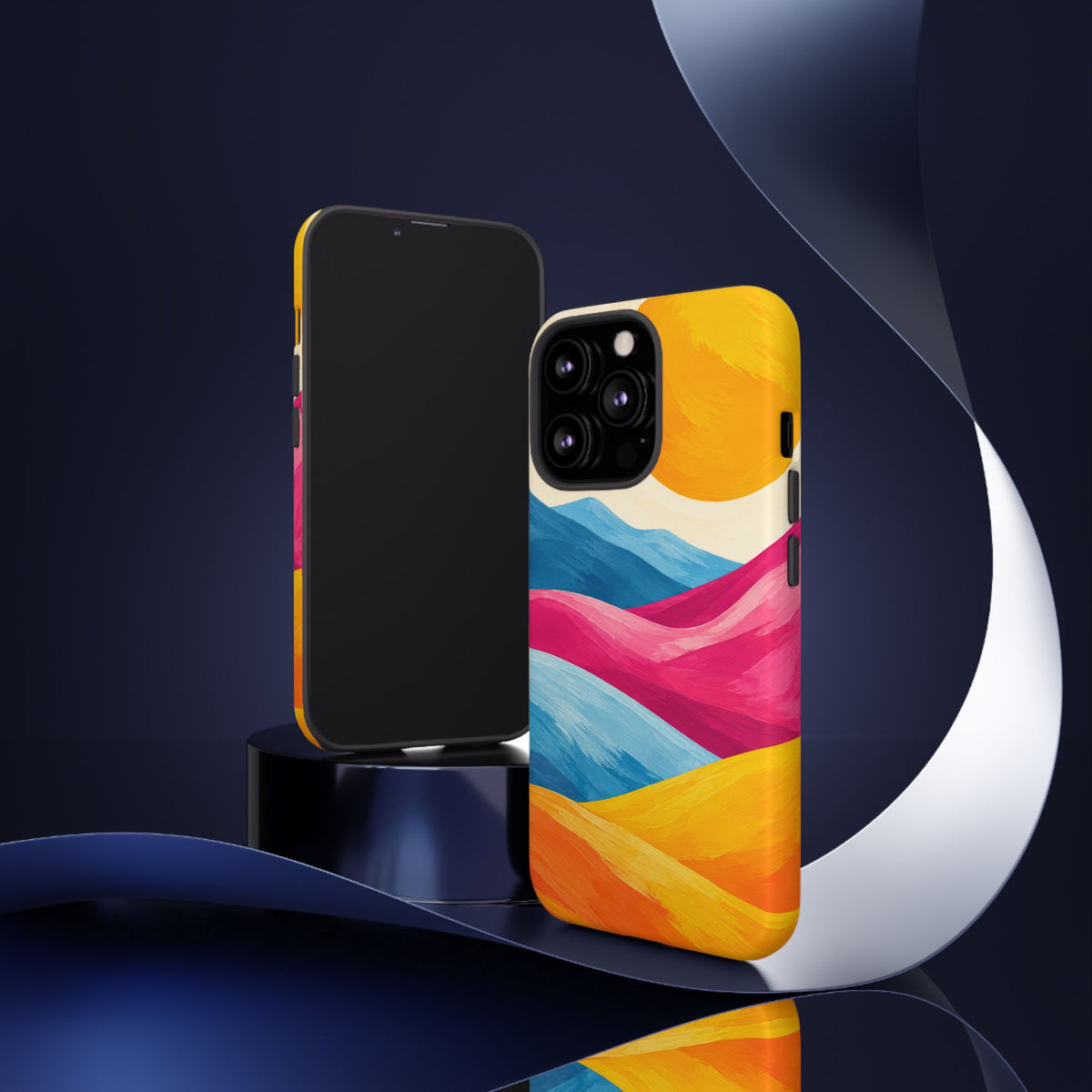 Golden Drift iPhone Tough Case | colorful hills
